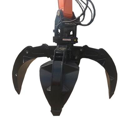 China Trusses Scrap Grab For 20ton Excavator Hydraulic Scrap Metal Fixed Type Bucket Grapple For Excavator for sale