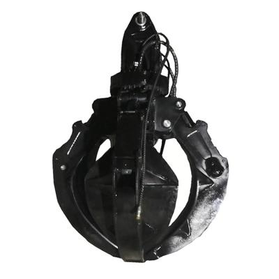 China Truss Grab Bucket For Scrap Lifting Steel Tri Grapple Excavator High Quality Orange Skin Grapple for sale