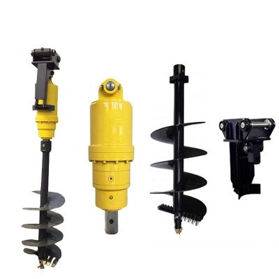 China Ground Hole Drilling / Tree Planting Construction Machinery Parts Earthmoving Attachments Hydraulic Earth Auger Drill For Excavator for sale