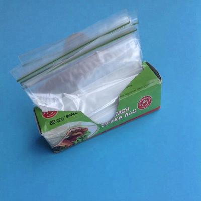 China Food Grade LDPE Sandwich Zip Lock Moisture Proof Clear Reusable Ziplock Plastic Bag for sale