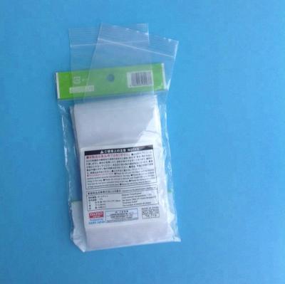 China Poly bags mini baggies small zip lock handle custom clear plastic seal lock moisture proof with logo for sale