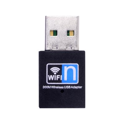 China Wireless PC LAN Ethernet Wi-Fi Network Card Receiver Mini USB WiFi PC/Laptop Adapter 300Mbps for sale