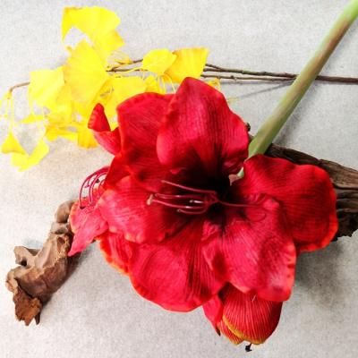 China Wedding low type hot sale wholesale price flower high quality large artificial flower Amaryllis for wedding decoration, event decoration for sale