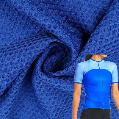 China Quick Dry Soft Stretch Warp Knitted Breathable Stretch Spandex Honeycomb 4 Way Nylon Mesh Fabric For T Shirt for sale