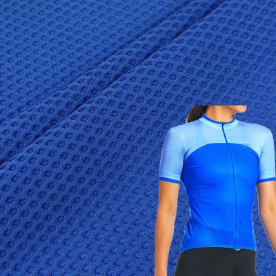 China Breathable stretch warp knitted elastic nylon spandex jacquard honeycomb mesh fabric for active use for sale