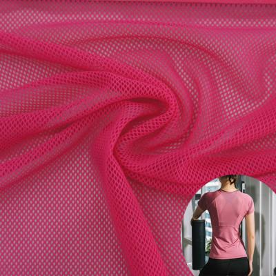 China Quick Dry Breathable Stretch Nylon Spandex 4 Way Stretch Mesh Fabric For Active Use for sale