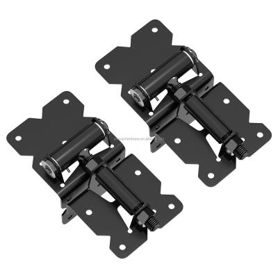 China Easily Assembled Black Fence Garden Gate Hinges Use For Vinyl Fence Post for sale