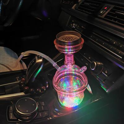 China New Fashionable Sheesha Hookah Led Lightweight Shisha Hookah Cup For Car Chicha Travel Smoking Shisha Hookah for sale