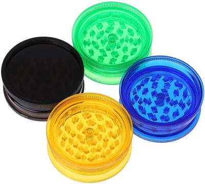 China Wholesale Custom Logo Sharp Teeth CNC Tobacco Herb Grinder 2 Layer Piece Acrylic Plastic for sale