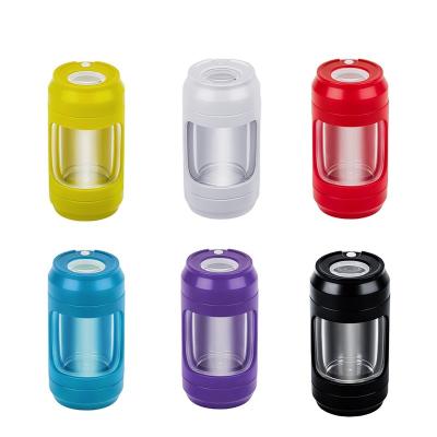 China Custom logo Hotsale restaurant hotel home office new Cookes led storage glowing airtight glass bottles glow mag jar with herb grinders for sale