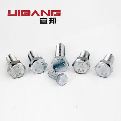 China YB Brand Construction Custom Bolts M8 M20 Stainless Steel Hex Bolts And Nuts Grade 8.8 Silver. for sale