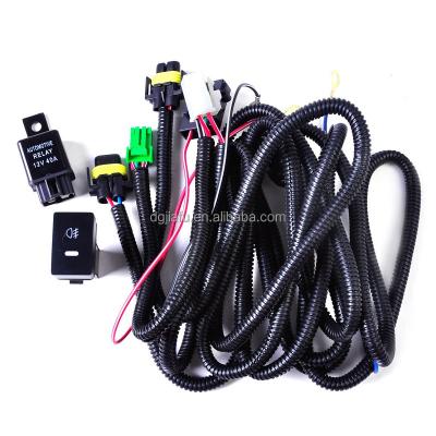 China Automotive 12V 40A H11 Fog Light Lamp Cable with 12V Relay and Switch Assembly for Trailer for sale