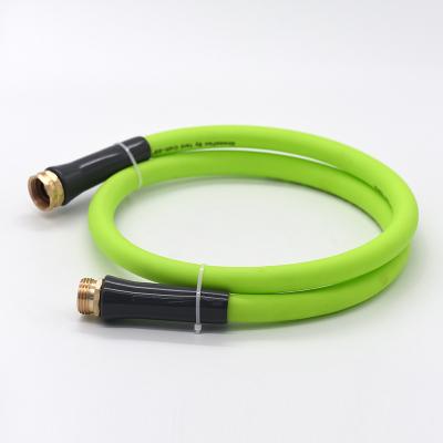 China Short PVC Abrasion Resistant Garden Hose 5/8 In x 3ft Water Line With Solid Brass Hose Fittings for sale