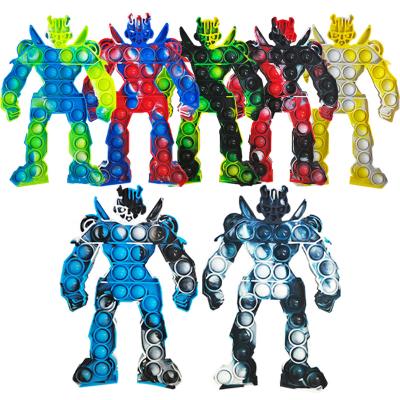 China Best Selling Anime Action Figure Robot Squeeze Toys Handheld / Eco-friendly Silicone Push It Bubble Toys Anti-stress Kids Educational Toys for sale