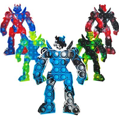 China Portable/Eco-friendly Amazon Hot Sale Anime Figure Robot Squeeze Toys Kids Children Silicone Push Up Bubble Toys Anti-stress fidgety Person Sensory Toys for sale