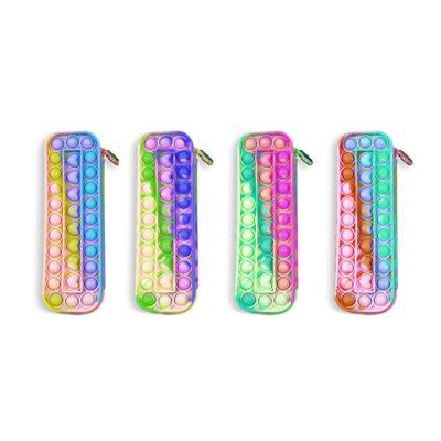 China Colorful bubble toy pencil case style stationery decompression bubble toy hot sale new mini children's toys design for kids for sale