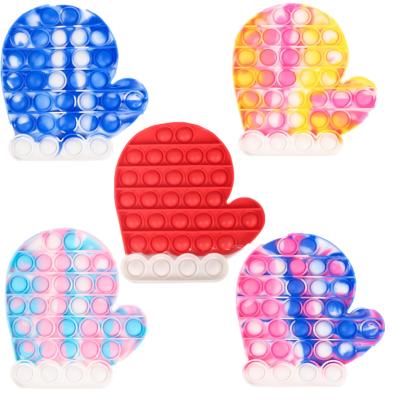 China Creative Bubble Christmas Silicone Push Up Toy Sensory Fingertips Squeeze Purse to Relieve Anxiety and Squeeze Toys for sale