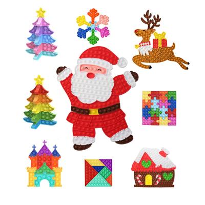 China Christmas Gift Portable Puzzle Silicone Push Splicing Sound Bubbles Educational Kids Sensory Toys Other Toys and Hobbies for sale