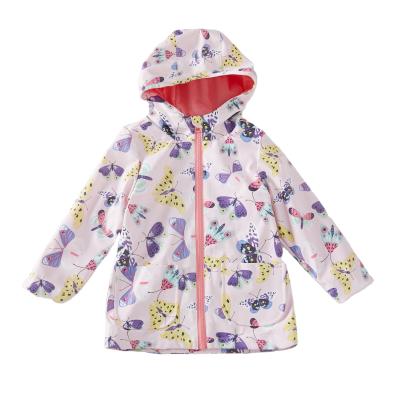 China QUICK DRY Kids Raincoat Girls Office Outwear Cute Quality Fashion Pink Girls Rain Winter Jacket Kids Raincoat Outerwear for sale