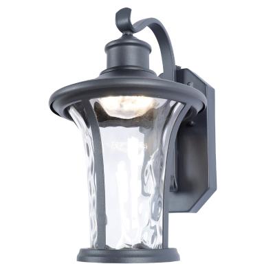 China Factory Sale Industry Finish Small LED Light Shade Wall Lantern Clear Glass Lamp Hot Outdoor Light Black Outdoor Wall Lantern for sale