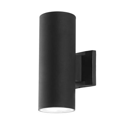 China Outdoor Metal and Glass Fancy Yard Outdoor Wall Sconce Outdoor LED Light with Black Finish Outdoor Commercial Wall Lights for sale