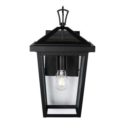 China Retro Farmhouse Finish Black Finish Yard Lantern External Wall Sconce Outdoor Wall Lamps For Home for sale