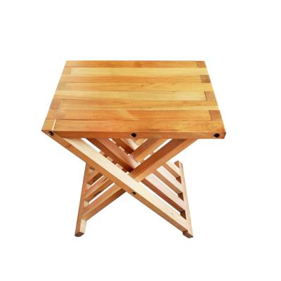 China Best Quality Modern Natural White Oak Folding Stool 100% Natural Folding Shower Seat Bench for sale