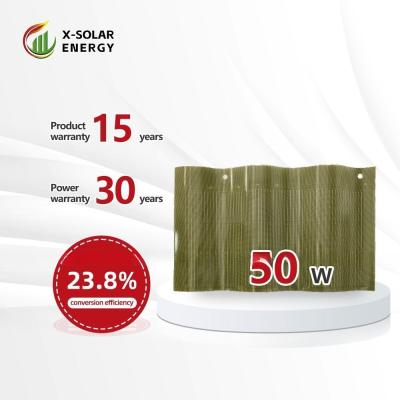 China Techo de azulejos de paneles solares fotovoltaicos curvos para soluciones de construcción sostenibles en venta