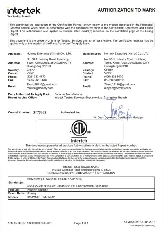 ETL - Hommy Enterprise (xinhui) Co., Ltd.