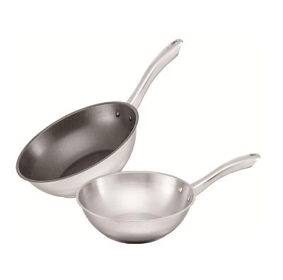 China Sustainable New Style Hot Selling Stainless Steel Non-Stick Frypan Frypan Set Stainless Cooking Pot Non Stick Frypan for sale