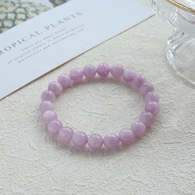 China Gemestone Beads Natural Round Crystal Kunzite Stone Beads Bulk 8MM Natrual Gemstone Supplier for sale