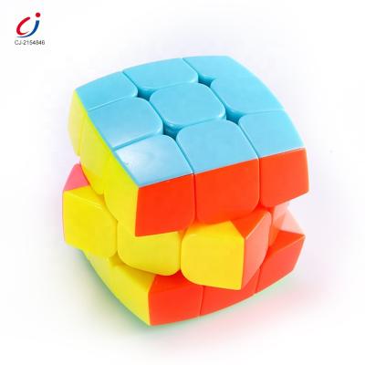 China High Class Plastic Solid Color Bread Magic Organizer 5.7CM Magnetic Cube Third-order Speed ​​Cube Magnetic Magic Toys for sale