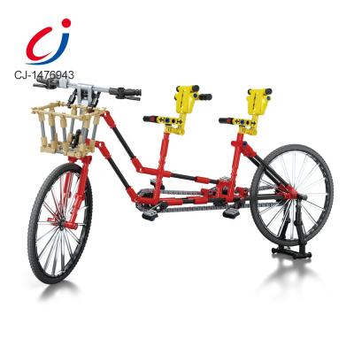 China Kids Plastic Educational Toys Bicyle Diy Novelty Tandem Finger Toys, Plastic Mini Finger Bike Set for sale