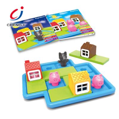 China Educacional Smart Induction Three Pigs 3D Puzzle Board Game Learning Table Desk Kids Toy Games CJ-1429545 for sale