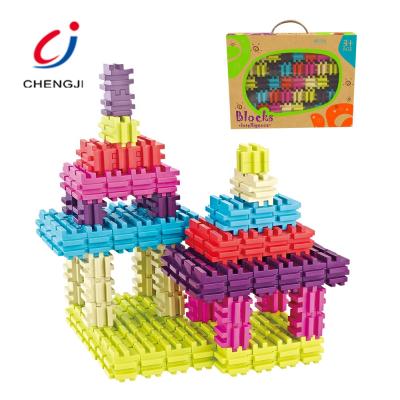 China 40pcs Building Toy Kids Safety Plastic Intelligence Colorful DIY Toys Building Blocks for sale