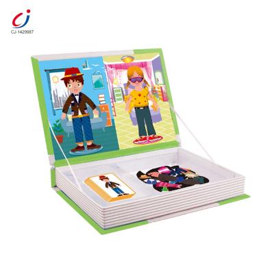 China Fashion Show Creative Magnetic Book DIY Toy Kids Funny Jigsaw Puzzle Cartoon Toy 73PCS for sale