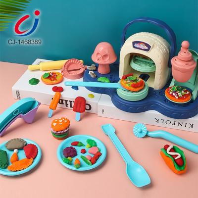 China Soft Non-Toxic Model Tool Clay Toy Play Dough, Diy Clay Creative Intelligent Playdough Tool Kit Of Diy Pizza Maker Play Dough For Kids for sale