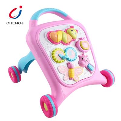 China Popular Plastic Multifunctional Pink Activity Walker Toy For Kids Toddler Baby Toy Games Andador Para Bebe for sale