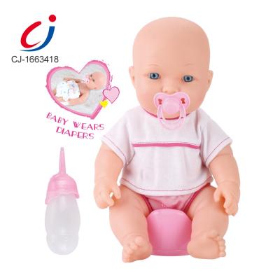 China Toy Popular Plastic Lovely Cartoon Drink Water Baby - Doll Toy, 14 Inch Realistic Girl Reborn Pee Doll Toy for sale