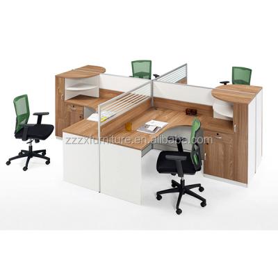 China MFC PANEL Office Workplace Design Business Furniture Workshop Finish Wood Combination for sale