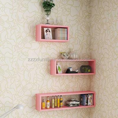 China PANEL Factory 2018 3 Piece Floating Intersecting Wall Outlet Shelf for sale