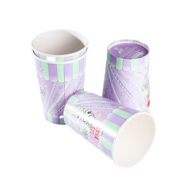 China Recyclable Custom Design Disposable Printing Take Away Coffee Ripple Hemp Paper Cups With Lid Wholesale for sale