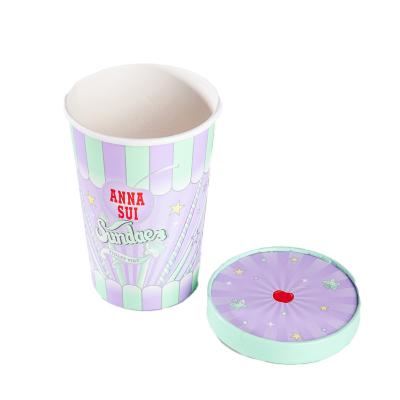 China LY Recyclable Custom Printed Disposable Double Wall Ripple Paper Coffee Cups With Lid for sale