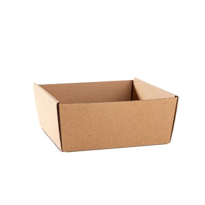 China Double Wall Biodegradable Wholesale Customized Fast Food Take Away Packaging Brown Kraft Paper Boxes For Take Out for sale