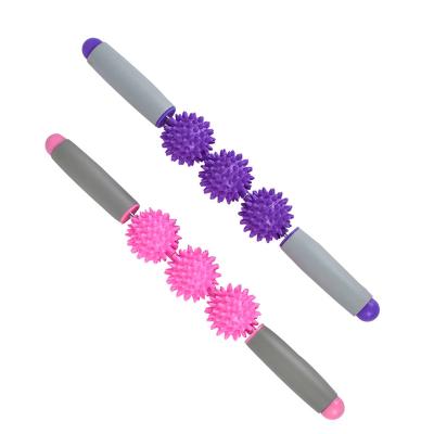 China Durable Hot Sale Wholesale Gym Fitness Yoga Stick OEM ODM ODM Ball Spike Ball Relax Muscle Relax Roller Massager Stick for sale