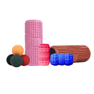 China Wholesale High Density Black EVA Foam Roller Yoga Set Fitness Equipment Application Pilates Exercise Massager for sale