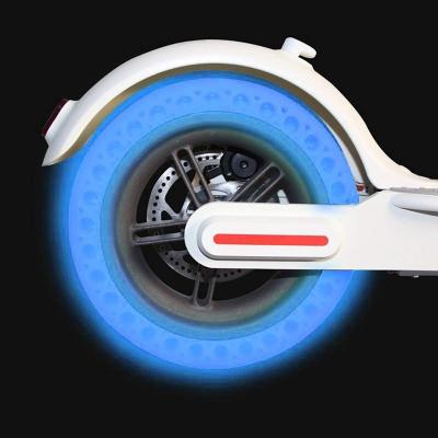 China Shock Absorption For Xiaomi M365 Scooter 8.5 Inch Night Light Fluorescent Solid Wheel With Honey Comb Tires Shock Absorber for sale