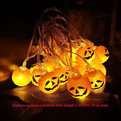 China Led light+plastic Halloween party decoration supplies ghost festival ktv hotel party atmosphere decoration pumpkin lamp luminous led light string for sale