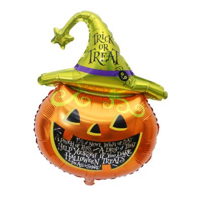 China High Quality Halloween Decorations Pumpkin Movie Balloon Atmosphere Layout Main Aluminum Balloon for sale