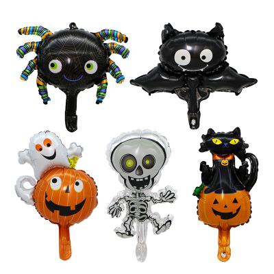 China High Quality Halloween Party Wall Decorations Horror Pumpkin Spider Black Cat Aluminum Film Balloon Ghost Festival Decoration Balloon for sale